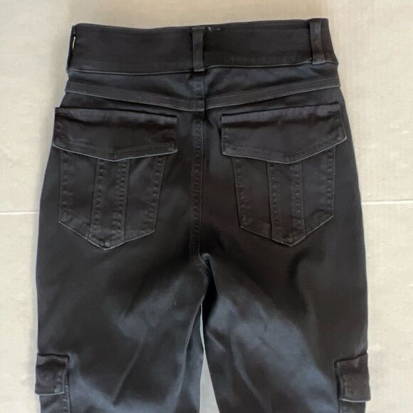 Spanx Stretch Twill Ankle Cargo Pant Washed Black Womens XS 20311R New NWT - Picture 14 of 16